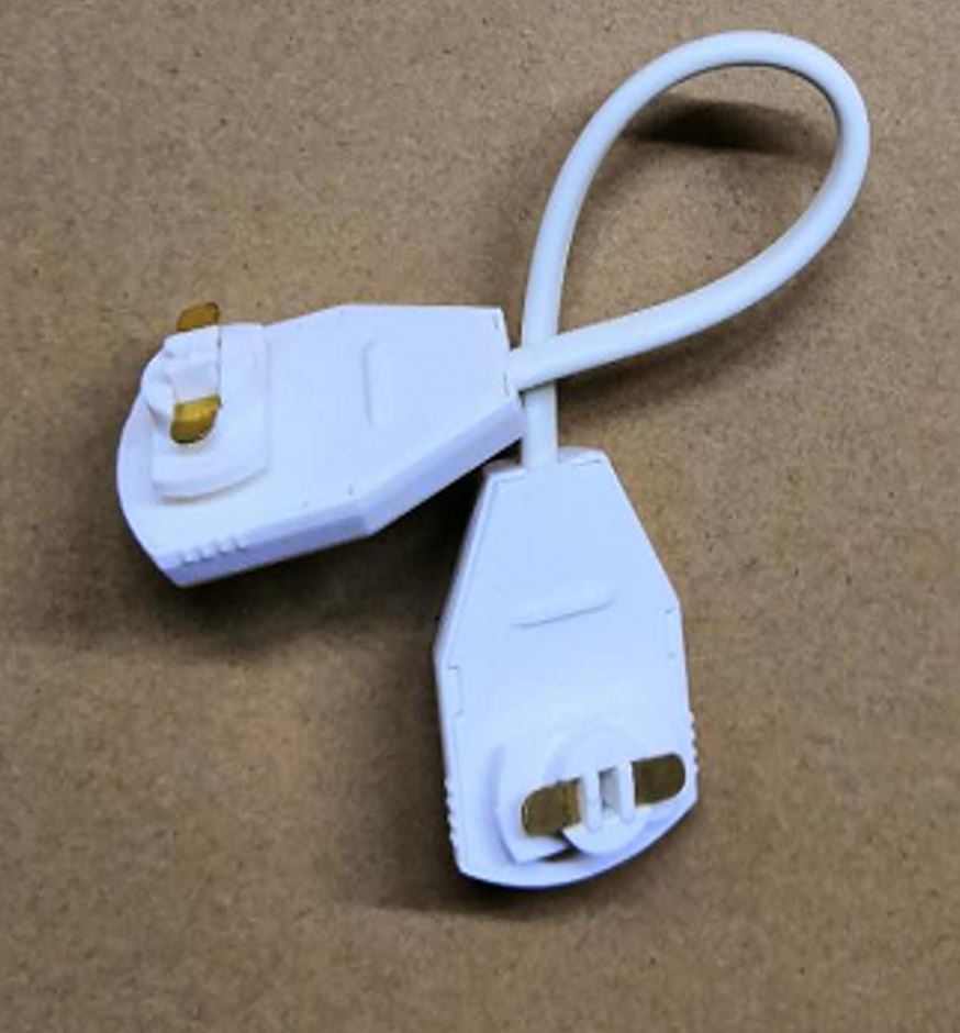 Conector Flexible p/Riel de Track Light de 2 cables, Blanco