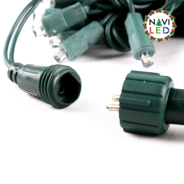 Power Cord cable verde p/Extension Navideña LED de 2mm, 1.5 Metros, 4A, 110Vac. Para Conectar Hasta 8 Extensiones de 200 leds