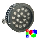 Lampara Wall Washer LED, DGF-026, 18W, RGB, 85-265Vac, SMD, IP65, Gris, 60 Grados, Con Control Remoto