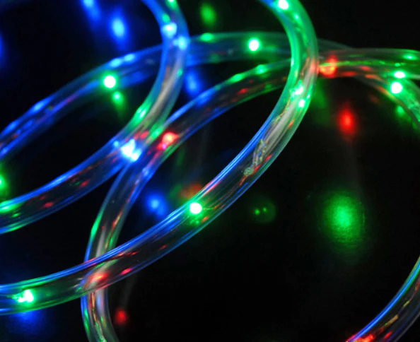 Manguera LED de Navidad, 110Vac, IP65, RGB, 36Led/Mts, 360 Grados