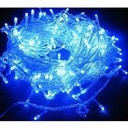 Extensión Navideña LED p/Exterior, 8W, Azul, 200LED/10Metros, 110Vac, Con cable clear de 1.5mm, IP55