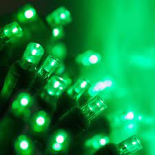 Extensión Navideña LED p/Exterior, 4W, Verde + CW 6000K Flash, 100LED/5Metros, 110Vac, Con cable verde de 1.5mm, IP55