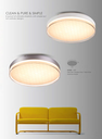 Lámpara LED Decorativa de Superficie, DG51038C, 60W, NW 4000K, 85-265Vac, Dimensiones: 480x480x85mm, IP20, Plateado