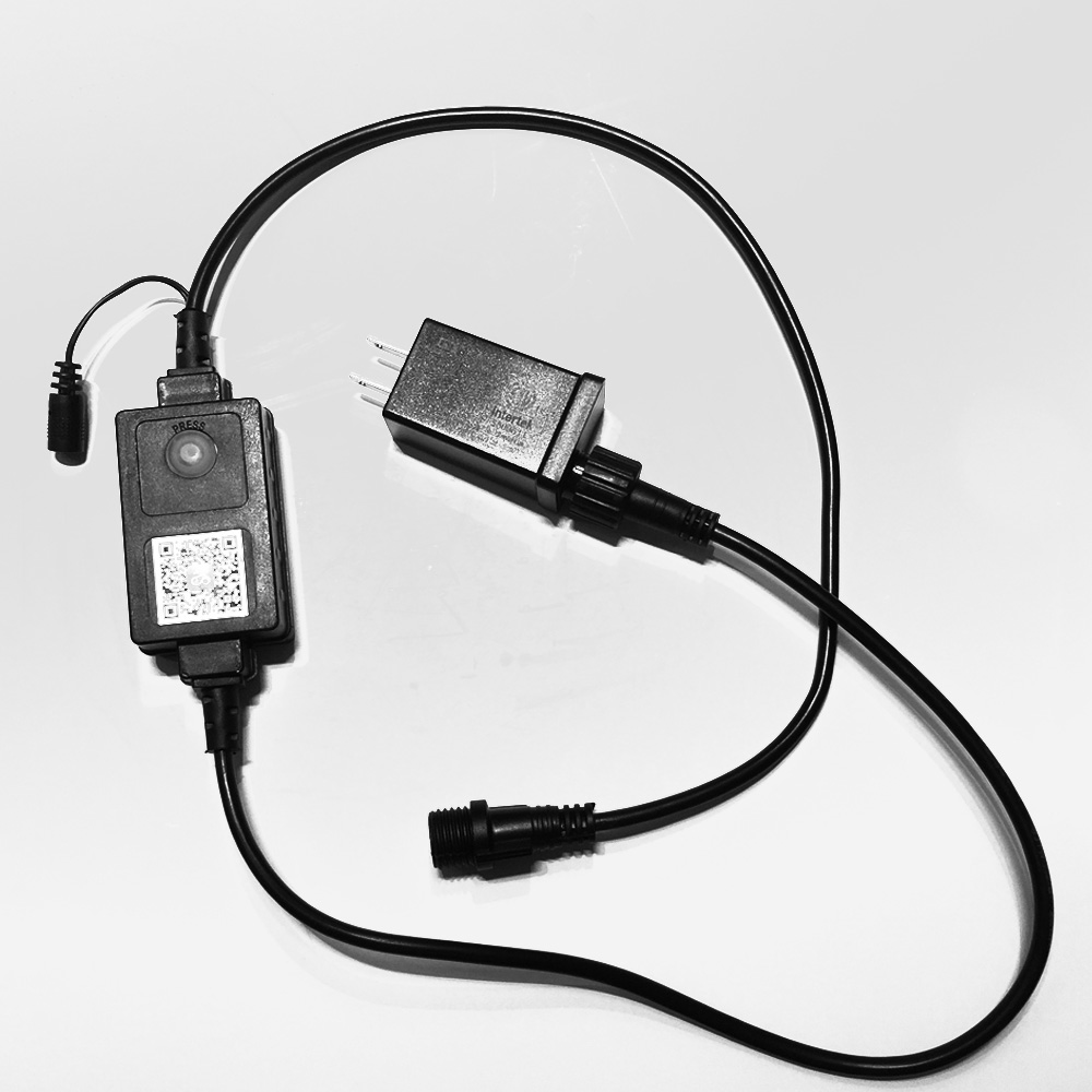Controlador p/Productos Smart RGBW con Power Supply a 24Vdc, 1000mA, Conectable, Con Cable de 10' (3m), Conector Hembra y Conector en Y, IP67