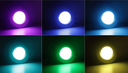 Bombilla LED Dicroica COB, 3W, RGB, E27, 100-260Vac, IP20, 30 Grados, Dimensiones: Ф50x60mm, con Control