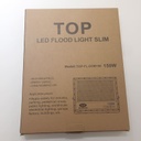 Lámpara Flood Light SMD TOP, 150W, CW 6000K, 100-265Vac, IP65, 120 Grados, Negra, Dimensiones: 280x378x25mm