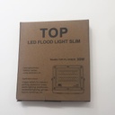 Lámpara Flood Light SMD TOP, 30W, CW 6000K, 100-265Vac, IP65, 120 Grados, Negra, Dimensiones: 123x148x24mm