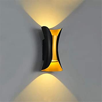 Lampara LED de Pared (Aplique), DGW-064, 10W, 2x5W, CW 6000K, 85-265Vac, IP65, Negro, 85 Grados, Dimensiones: 100x200mm, Material: Aluminio