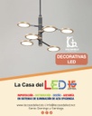 Lámpara LED Decorativa Colgante, DG50917P, 50W, CW 6000K, 85-265Vac, Dimensiones: 800x800x1500mm, IP20, Dorado