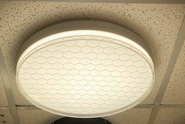 Lámpara LED Decorativa de Superficie, DG51038C, 60W, NW 4000K, 85-265Vac, Dimensiones: 480x480x85mm, IP20, Plateado