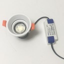 Lampara Ceiling LED, Dirigible, 8W, CW 6000K, 120-240Vac, IP20, 40 Grados, Blanco, Dimensiones: Ø80x80mm