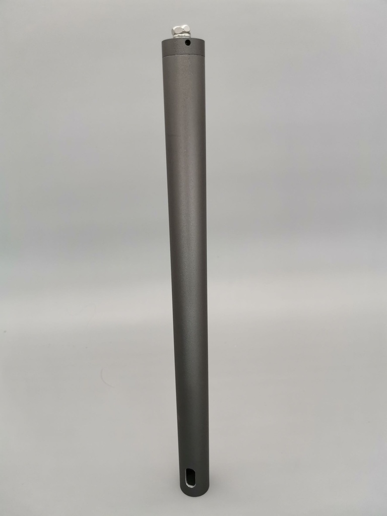 Poste tipo extension p/estaca, 516.5mm, Material: Aluminio, Gris Oscuro, Incluye: Estaca DG-205, Φ75X205mm y Pedal p/ajuste de estaca al piso