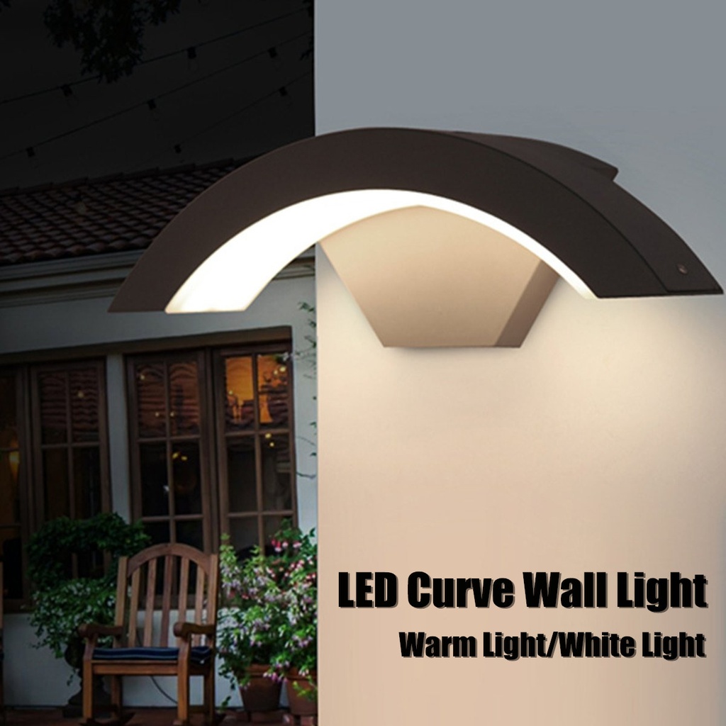 Lampara LED de Pared (Aplique), DGW-1826, 12W, CW 6000K, 85-265Vac, IP65, Negro, 180 Grados, Dimensiones: 290x100x90mm, Material: Aluminio