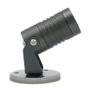Base Circular p/Reflector LED, Diametro: 75mm, Material: Acero Inoxidable 304, Negro