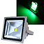 Lámpara Flood Light COB LED, 20W, Verde, 85-265Vac, IP65, 120 Grados