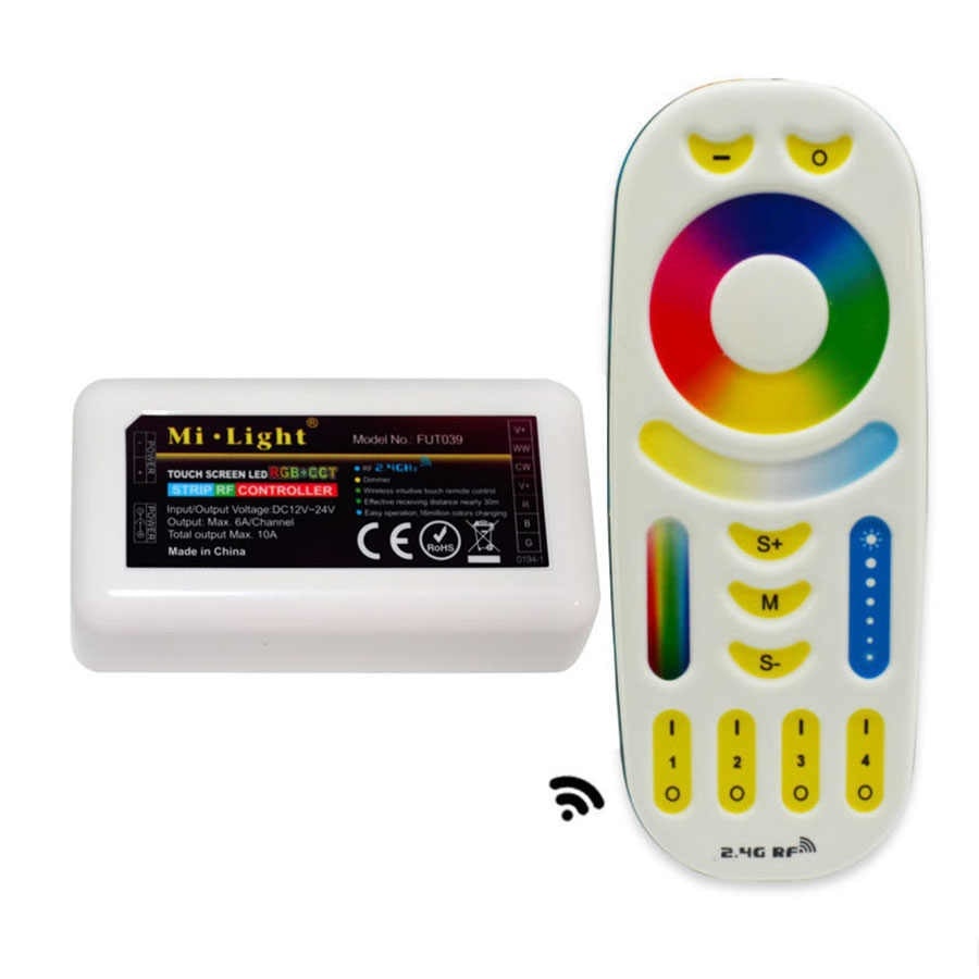 Controlador Wifi p/Cinta y Bombilla RGBW LED (12-24Vdc)