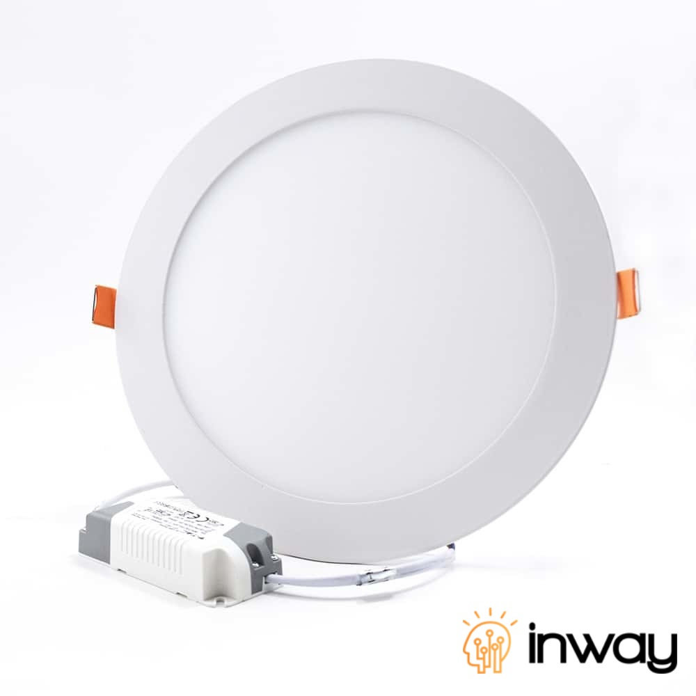Kit Panel LED Circular, p/Empotrar, 12W, 6&quot;, CW 6000K, 90-140Vac, Dimmable