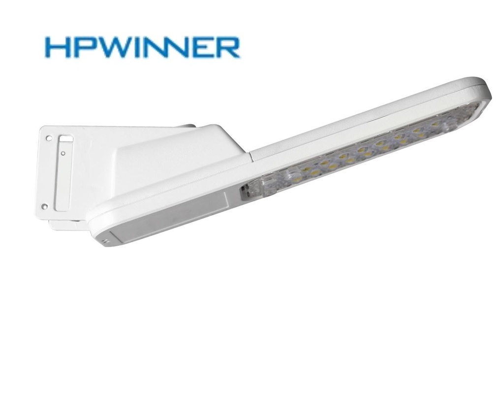 Lámpara Street Light LED Modular T1J-1 con Fotocelda, 16W, 5000K, 2207, Type II Long, 80-120Vac, IP68, Blanca