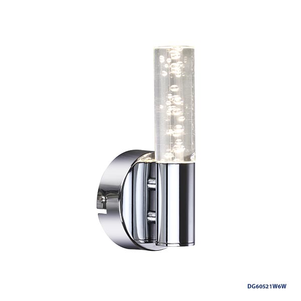 Lámpara LED Decorativa de Pared (Aplique), DG60521W, 6W, WW 3000K, 85-265Vac, Dimensiones: 90x70x170mm, IP20