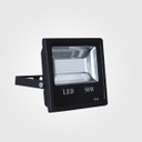 Lámpara Flood Light SMD Slim, 50W, CW 6000K, 85-265Vac, IP65, 120 Grados, Negra