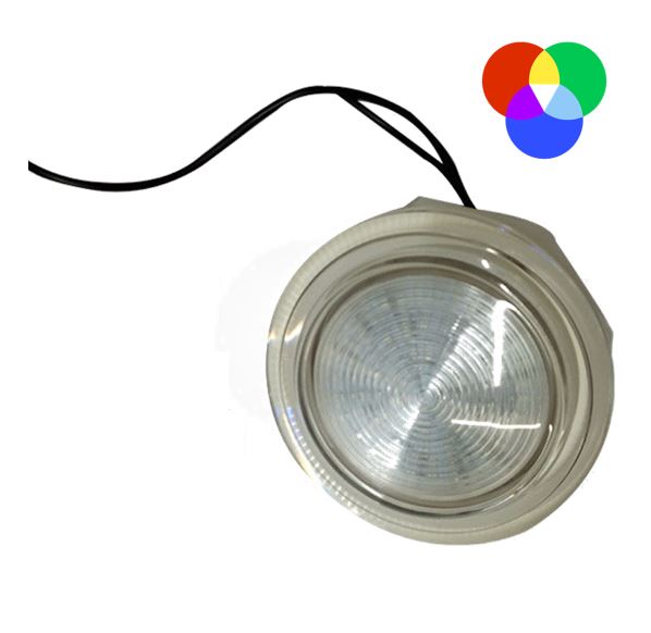 Lámpara p/Jacuzzi LED, SMD3528, 60pcs, 3.6W, 12Vac/dc, RGB, Con cable de 0.5m, IP68