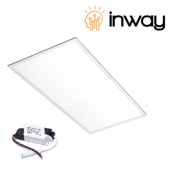 Kit Panel LED Rectangular, p/Empotrar, 72W (2x36W), 24&quot;x48&quot;, CW 6000K, 90-140Vac, Dimmable, Borde Blanco, Con Driver IP20