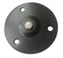 Base Circular p/Reflector LED, Diámetro: 75mm, Material: Acero Inoxidable 304, Negro