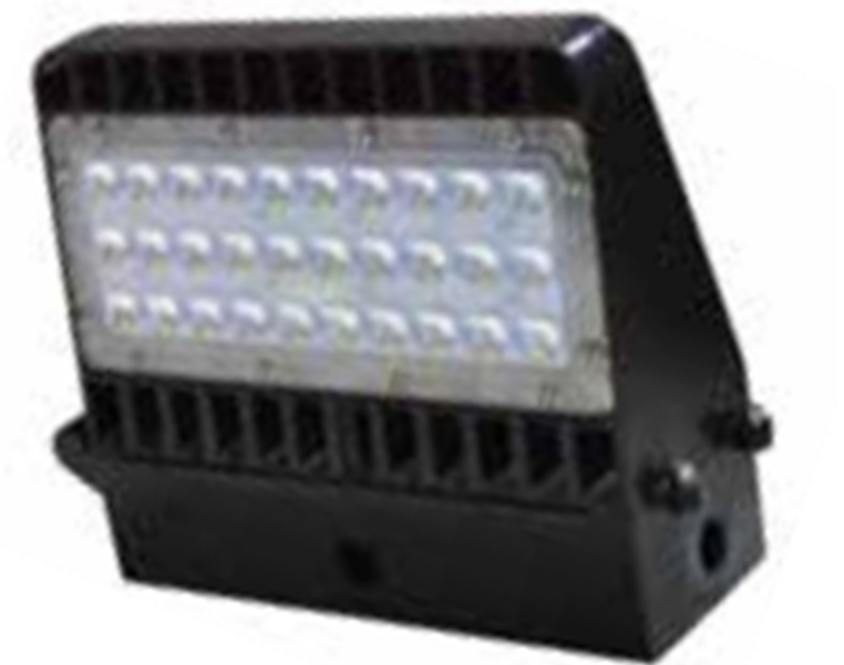 Lámpara Wall Pack LED (UL), 80W, 5000K, 100-277Vac, IP65, 90x140 Grados, Negra, 120Lm/W