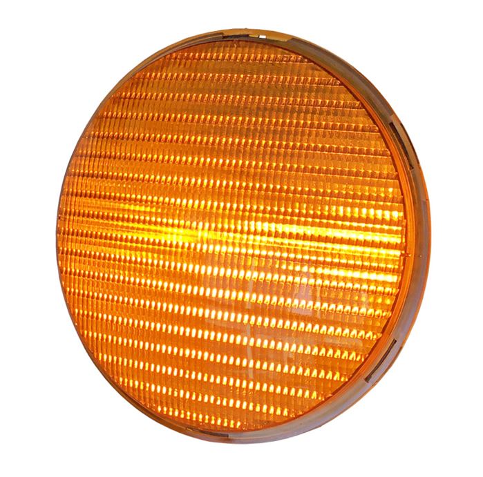Luces de Semáforo LED con Cetificación EN12368, Amarilla, 85-265Vac, 300mm, Estándar ITE, Cover Frost.