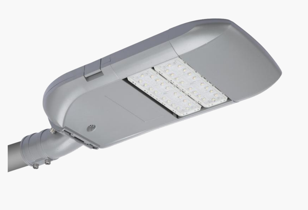 Lámpara Street Light LED Modular T19E-2 con Fotocelda de 3 pin, 120W, 5000K, M8B, 2321, Type II Short, Luxeon 3030, 60,000 horas de vida útil, 100-277Vac, IP68, Gris