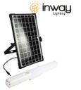Lámpara Lineal LED Solar de 10W con Panel Solar de 9.5Wp, CW 6000K, 120 Grados, Con Batería de Litio de 186.50Wh, 3.7V, 7200mAh, IP20