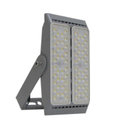 Lámpara Flood Light LED Modular FL46A-2 con Módulo Integrado, 120W, 2 Módulos, 5000K, 1354, 36pcs, 90 Grados, 100-277Vac, Dimmable de 0-10Vdc, IP68, Gris