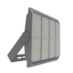 Lámpara Flood Light LED Modular FL46A-4 con Módulo Integrado, 240W, 4 Módulos, 5000K, 1354, 36pcs, 90 Grados, 100-277Vac, Dimmable de 0-10Vdc, IP68, Gris