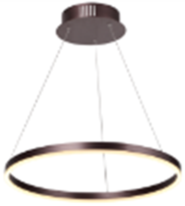 Lámpara LED Decorativa Colgante, DG60777P, 36W, NW 4000K, 85-265Vac, Dimensiones: Φ400x1200mm, IP20, Marron