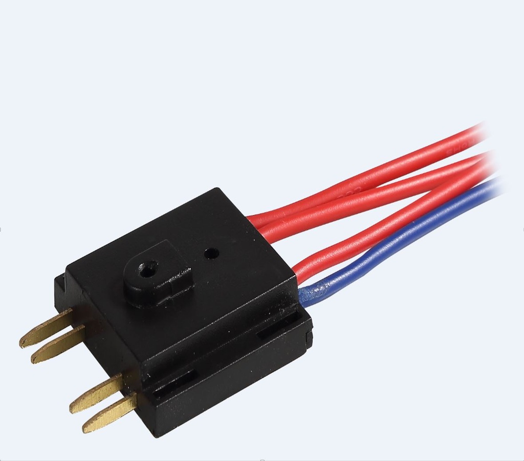 Conector de 1 vía con cable p/Riel de Lámpara Magnética, 4 cables, 110Vdc y 40mm de ancho, Negro