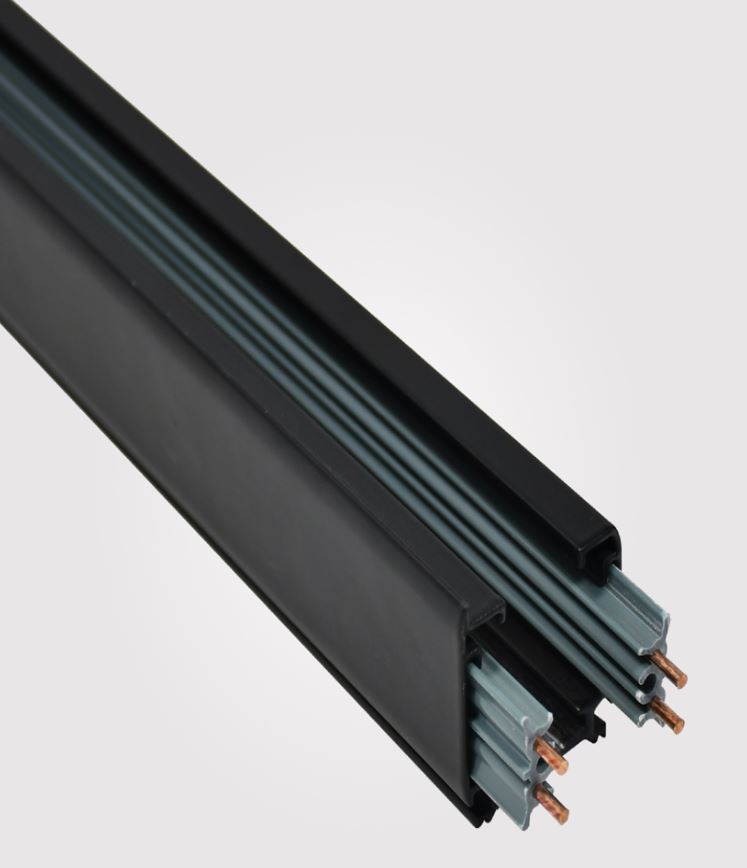 Riel de Superficie de 4 cables p/Track Light, 1.0mts, Negro