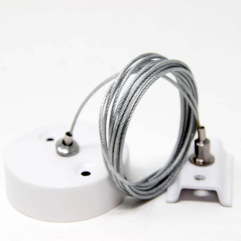 Kit de cables p/Colgar Rieles de Track Light de 4 cables, Blanco