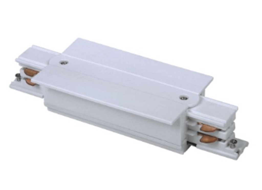 Conector Recto, p/Riel de Track Light de 4 cables, Empotrar, Blanco