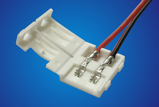 Conector p/Cinta LED Unicolor, SMD5050, para ancho (PCB) de 10mm, IP50, Incluye: Cable de un lado de 150mm
