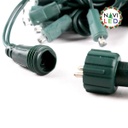 Power Cord cable verde p/Extensión Navideña LED de 2mm, 1.5 Metros, 4A, 110Vac. Para Conectar Hasta 8 Extensiones de 200 leds