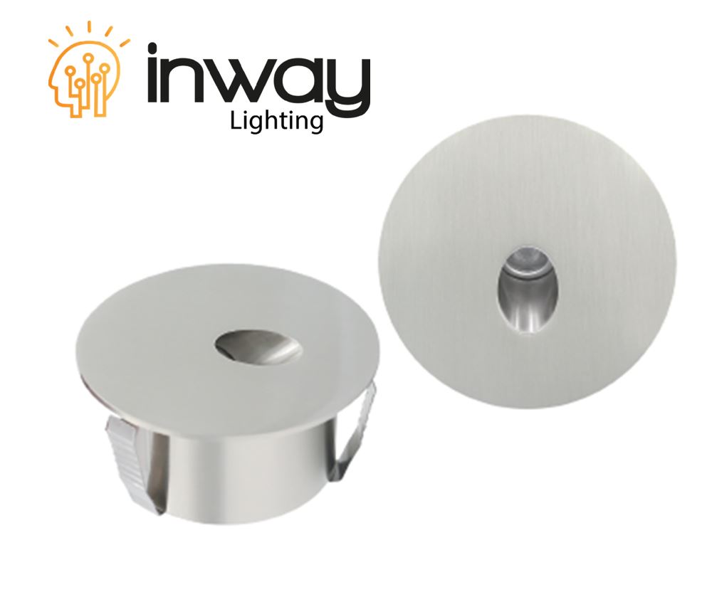Lámpara LED Empotrable Circular, 3W, NW 4000K, 100-265Vac, IP65, 30 Grados, Dimensiones: Ø70x34.5mm, Material: Aluminio / Niquel saturado