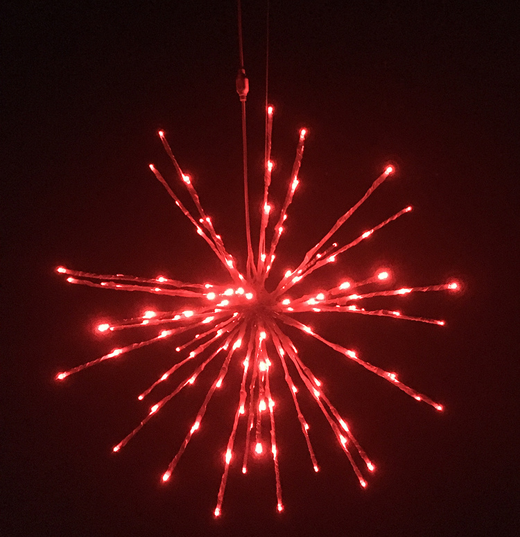Decoracion Navideña LED tipo Fireworks p/Exterior, 3.6W, Rojo, Flash, 110Vac, IP65
