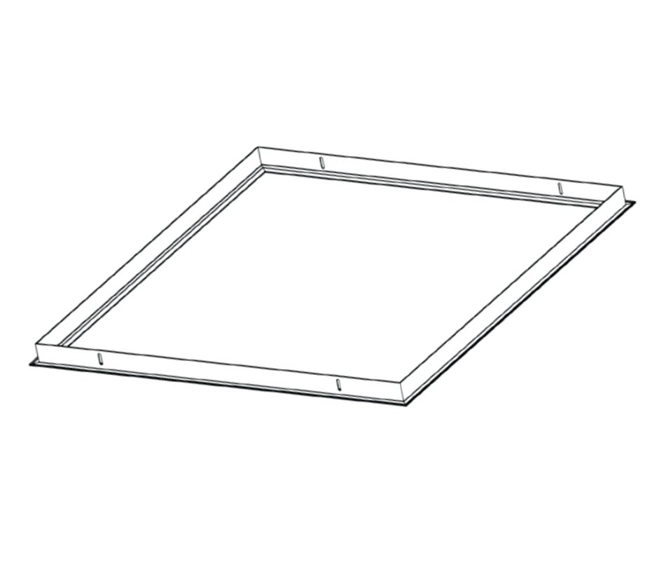 Base p/Empotrar Panel LED en Sheetrock, 639x639mm, Blanco