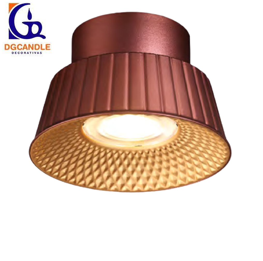 Lámpara LED Decorativa de Superficie, DG50880C, 6W, NW 4000K, 85-265Vac, Dimensiones: Φ150x96mm, IP20, Rose Gold