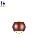 Lámpara LED Decorativa Colgante, DG61240P, 7W, NW 4000K, 85-265Vac, Dimensiones: Φ94x1500mm, IP20, Rojo Vino