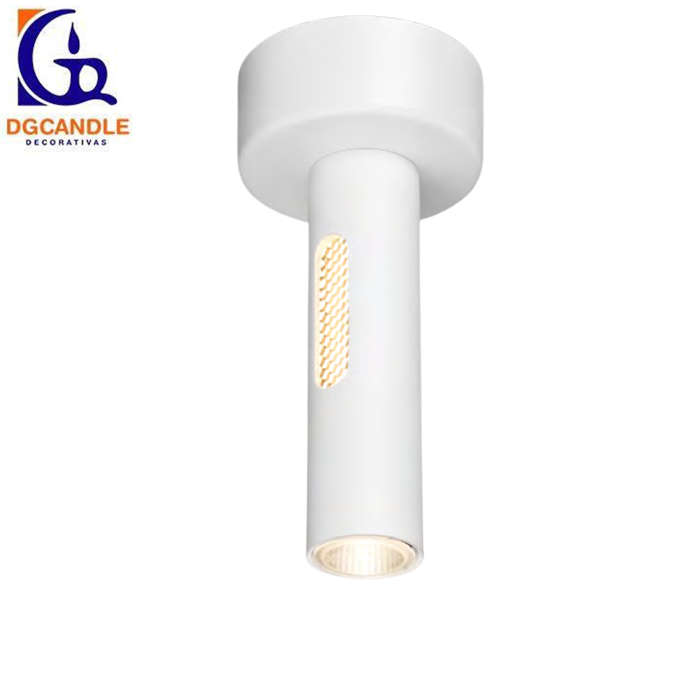 Lámpara LED Decorativa de Superficie, DG50164C, 5W, NW 4000K, 85-265Vac, Dimensiones: Φ90x190mm, IP20, Blanco