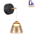 Lámpara LED Decorativa de Pared (Aplique), DG50360W, 8W, NW 4000K, 85-265Vac, Dimensiones: 200x132-600mm, IP20, Dorado con Negro