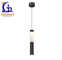 Lámpara LED Decorativa Colgante, DG51224P, 8W, NW 4000K, 85-265Vac, Dimensiones: 50x50x1500mm, IP20, Negro