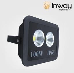 [DGPR-1012214] Lámpara Flood Light COB LED, 100W, 2x50W, CW 6000K, 100-260Vac, IP65, 60 Grados, Negro