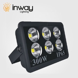 [DGPR-1012217] Lámpara Flood Light COB LED, 300W, 6x50W, CW 6000K, 100-260Vac, IP65, 60 Grados, Negro